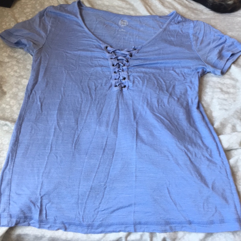 Light blue soft blouse